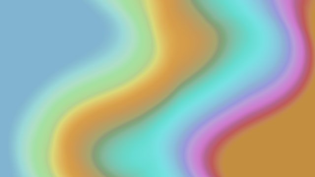 Abstract wavy stripes with a rainbow of colors.