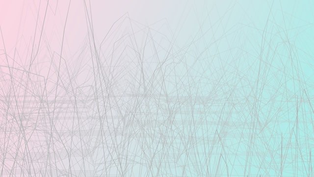 Abstract gray lines on a pink and blue gradient.