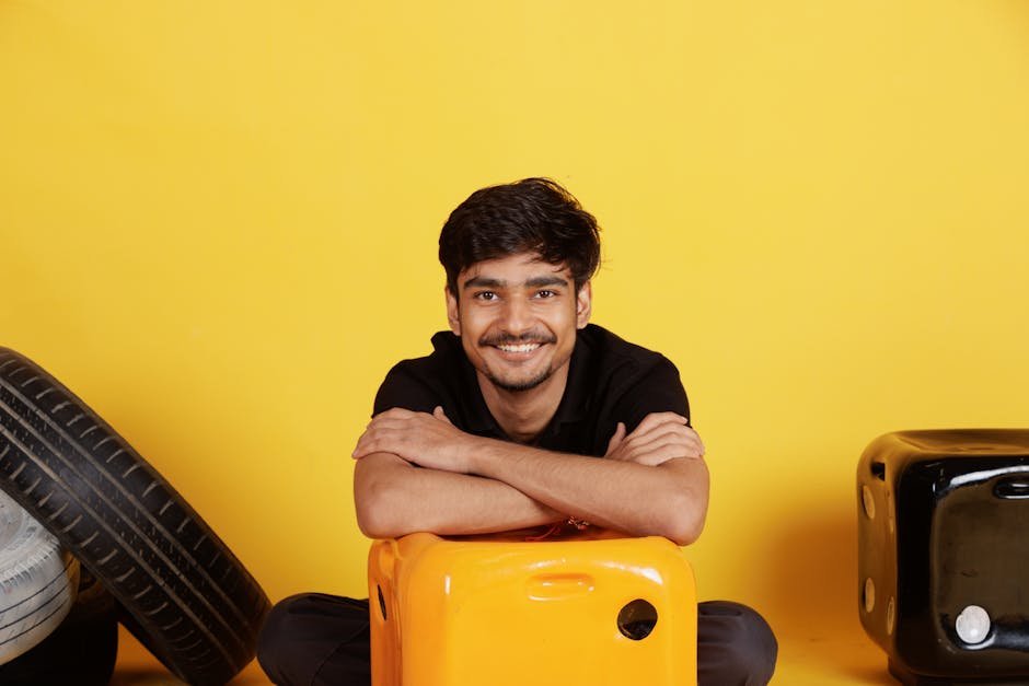 Smiling Man Indoors Portrait with Natural Light and Relaxed Expression